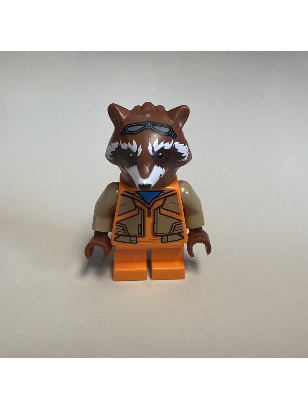 LEGO Rocket Raccoon Orange & Dark Tan Outfit Reddish Brown Head SH0858
